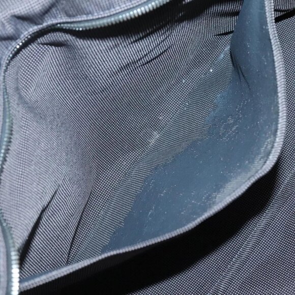 HERMES Her Line MM Hand Bag Canvas Gray Silver Auth 140108 - Picture 11 of 16